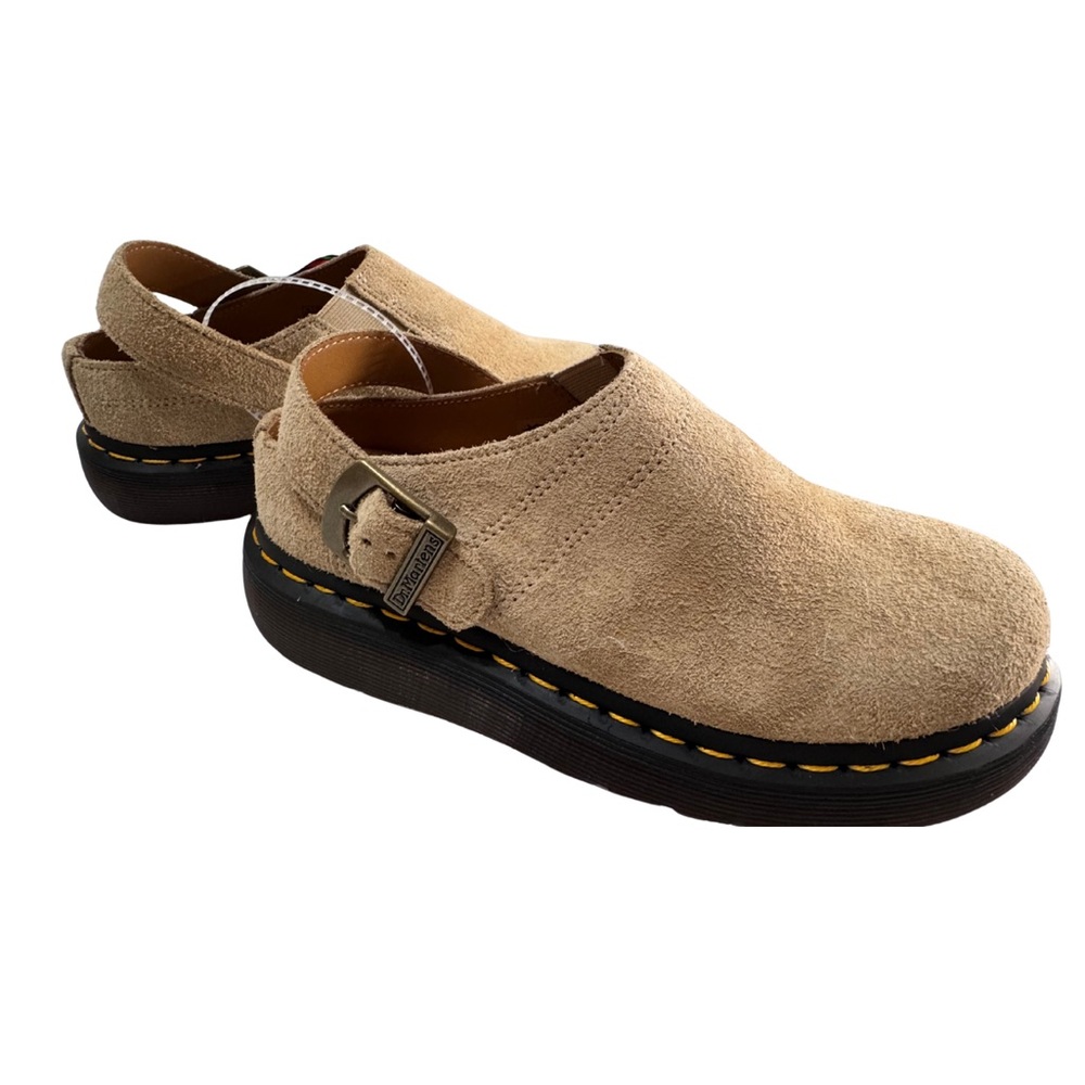 Dr. Martens Tan Suede Mules